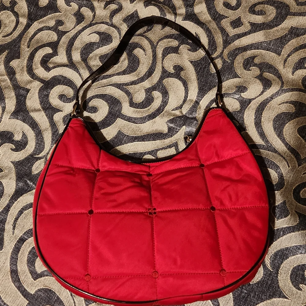 Kate Spade red quilted hobo purse